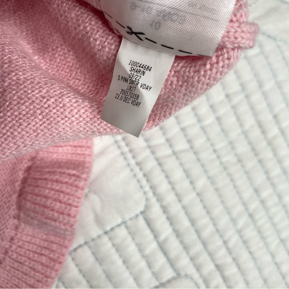 Janie & Jack Fairy Tale Pink Heart Cable Knit Sweater Size 10 Valentines - Picture 8 of 9